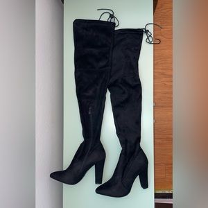 Over the knee heeled boots